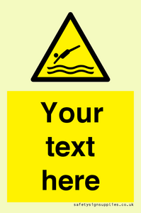 Custom Warning diving area